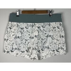 Athleta Trekkie North Short Green White Floral Size 16 Nylon Stretch Women’s